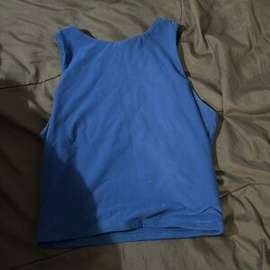 Vibrant blue cropped tank top